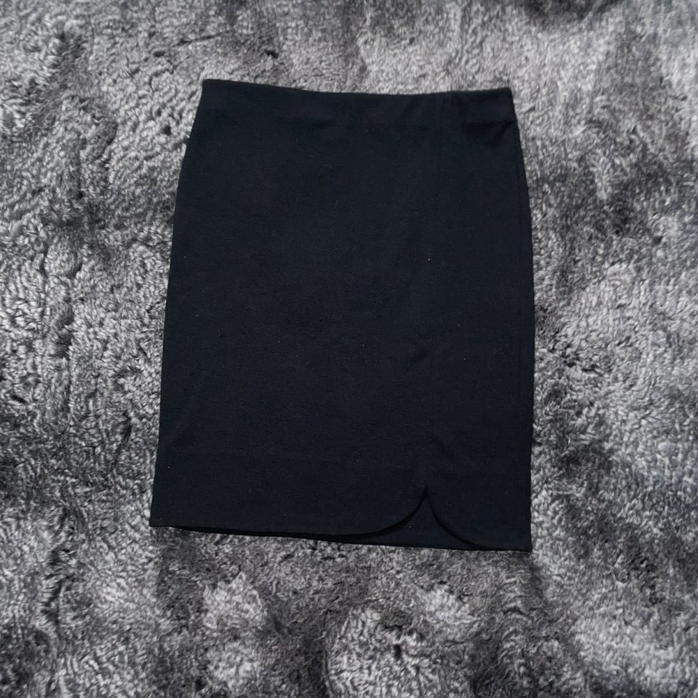 The Loft Thick Cotton Black Women's Business Professional Pencil Skirt Size M
